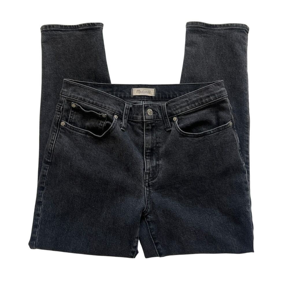 Madewell Tomboy Straight Jeans Womens 29 Faded Black Cotton Blend Casual Boho - Picture 9 of 9